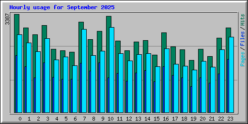 Hourly usage for September 2025