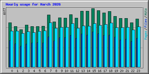 Hourly usage for March 2026